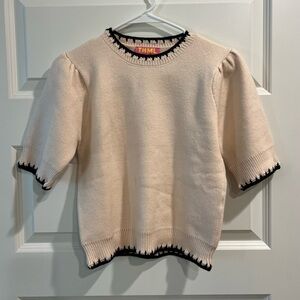 THML Cream Sweater with Black Trim